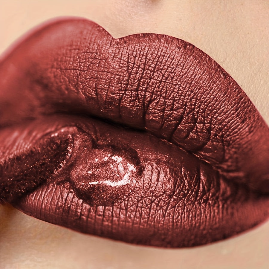 natural shiny sparkle reddish brown lip glaze vibrant colors