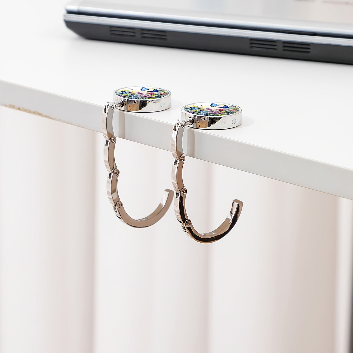 2d flat plane hanging hook table bag hook foldable handbag