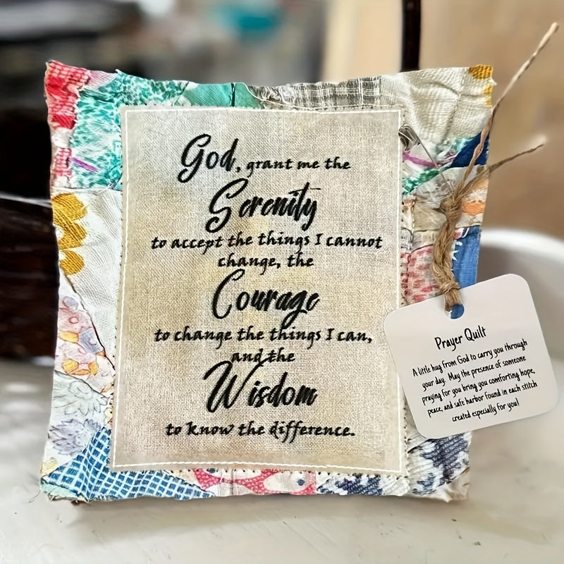 handcrafted cross pocket prayer quilt inspirational bible