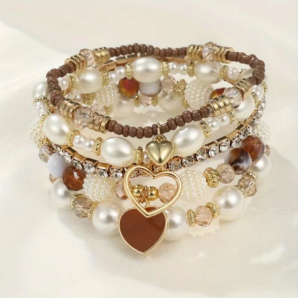 5pcs bracelet   pearl handmade beading bohemian fashion