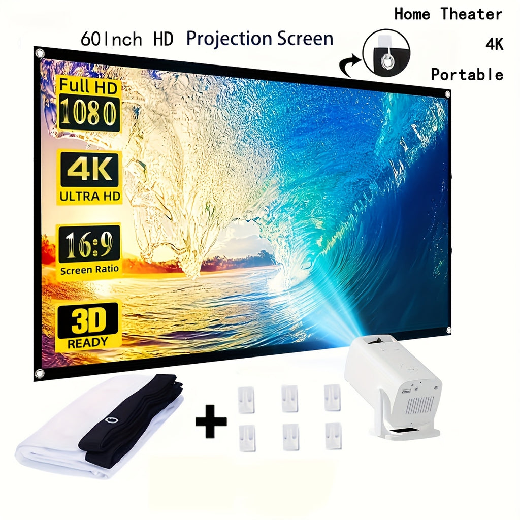 60 inch 4k portable projection screen foldable high