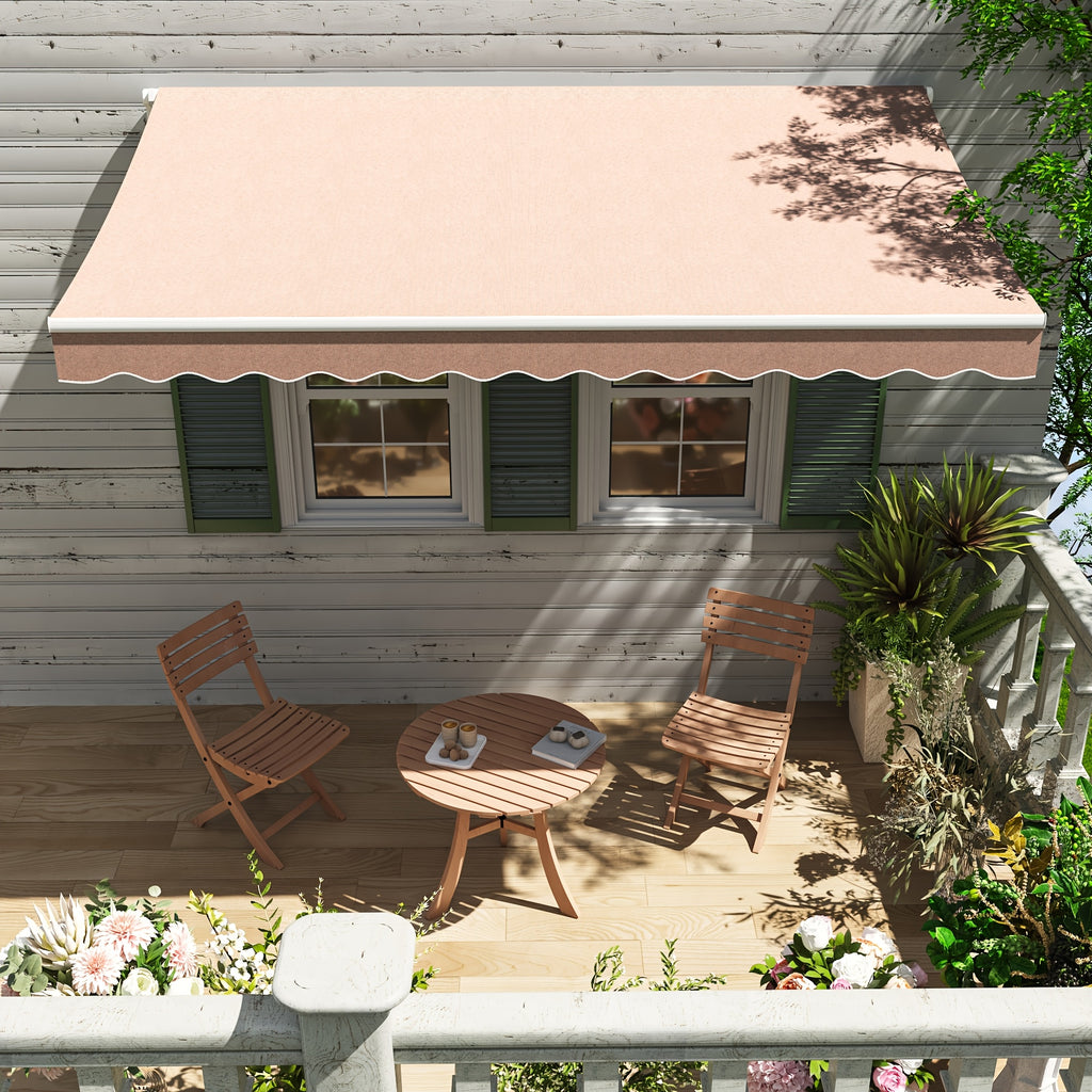 13 x 8 ft retractable awning patios sun protection canopy