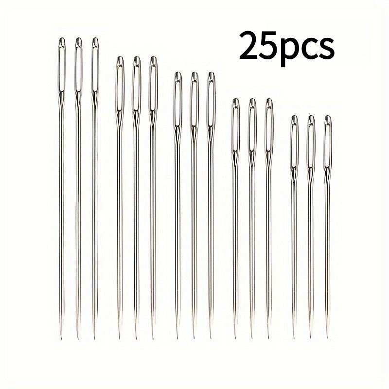 25 large eye hand sewing needles   extra large eye