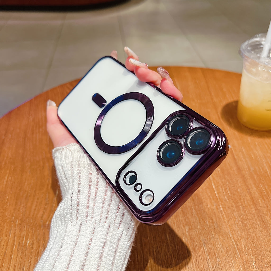 magnetic   thin phone case plating full camera protection