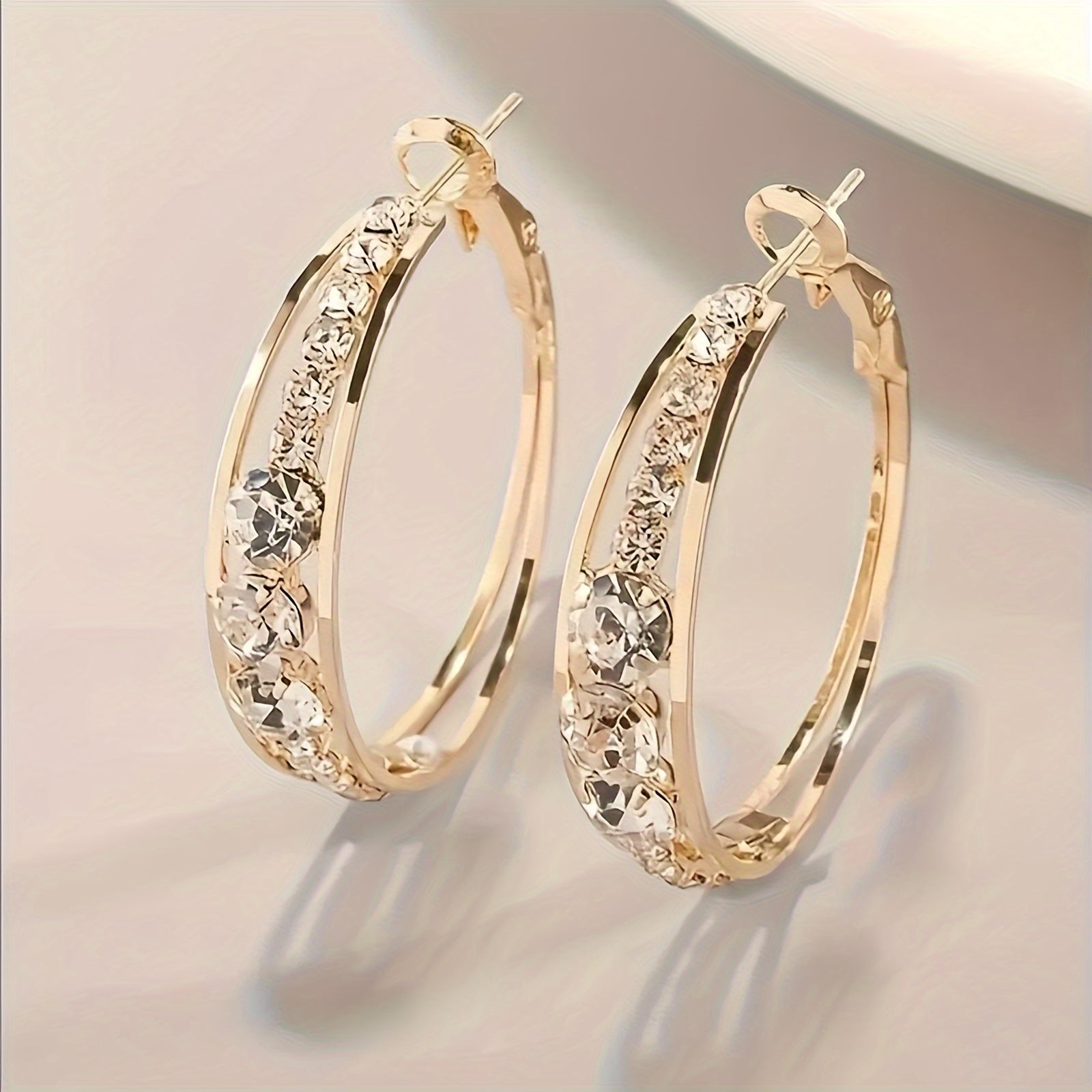 elegant hollow round womens earrings minimalist fashionable