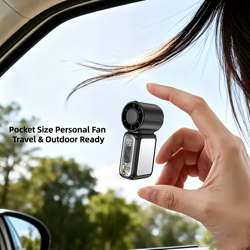 mini handheld fan 3600mah battery   motor portable