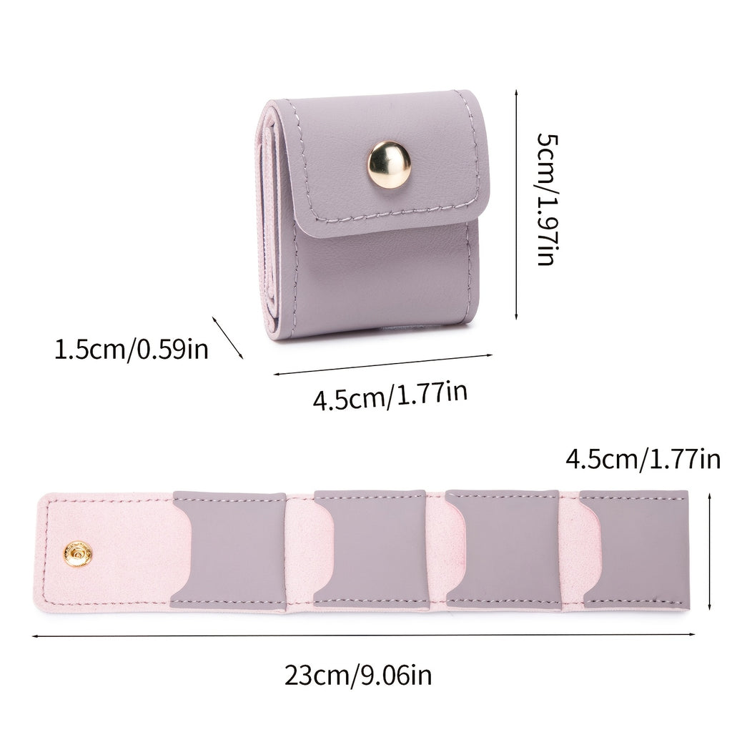 ladies wallet portable foldable jewelry roll coin purse mini