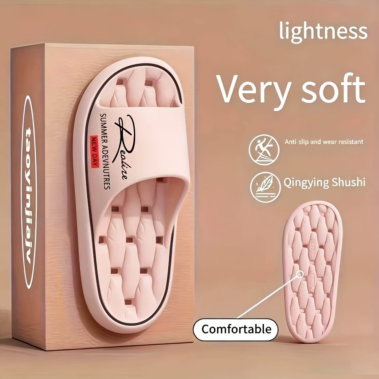 3 color unisex non slip slippers indoor outdoor thick sole