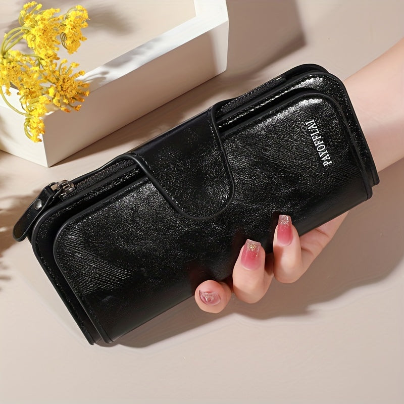 vintage wallet multiple zippered compartments credit card