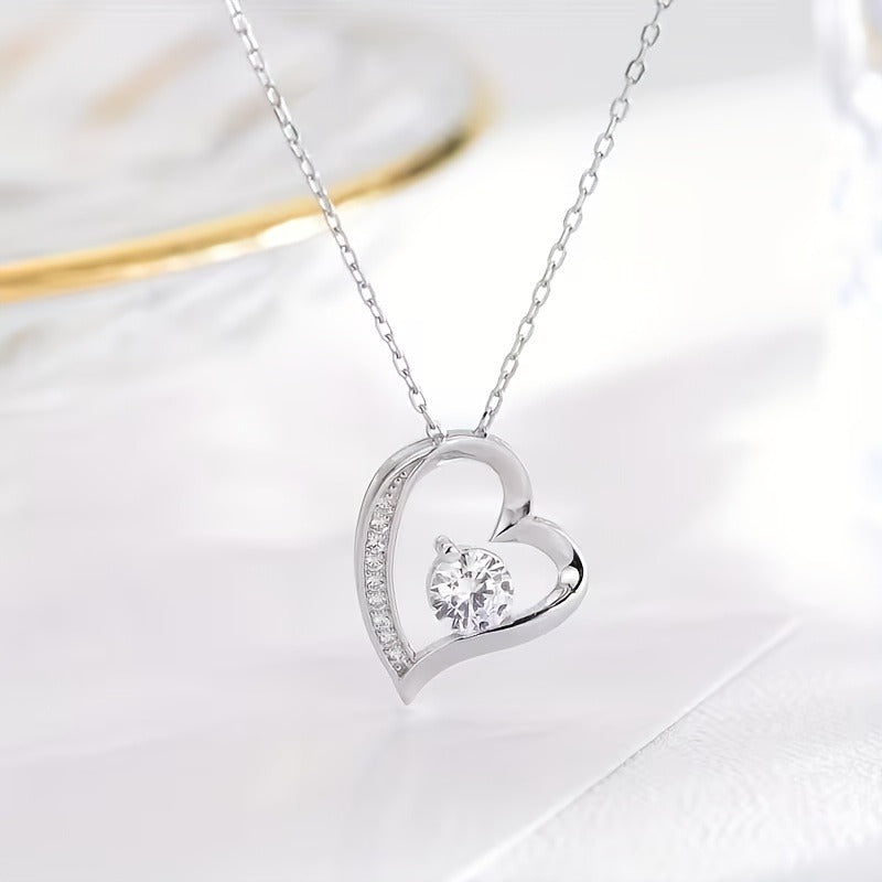 elegant heart shaped necklace