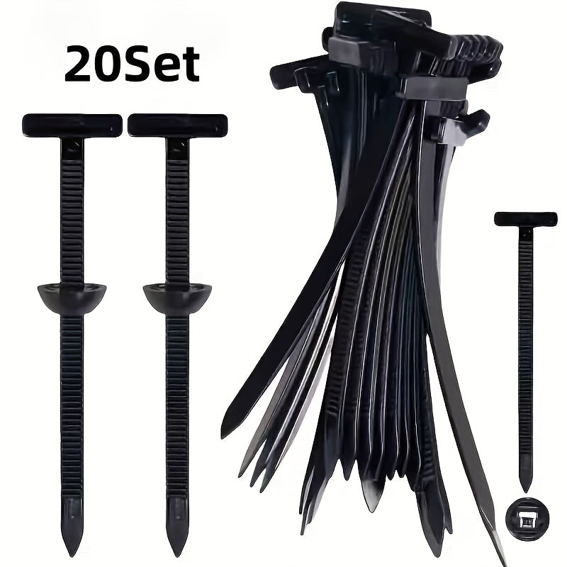20 sets 110 sets durable self locking nylon cable ties black