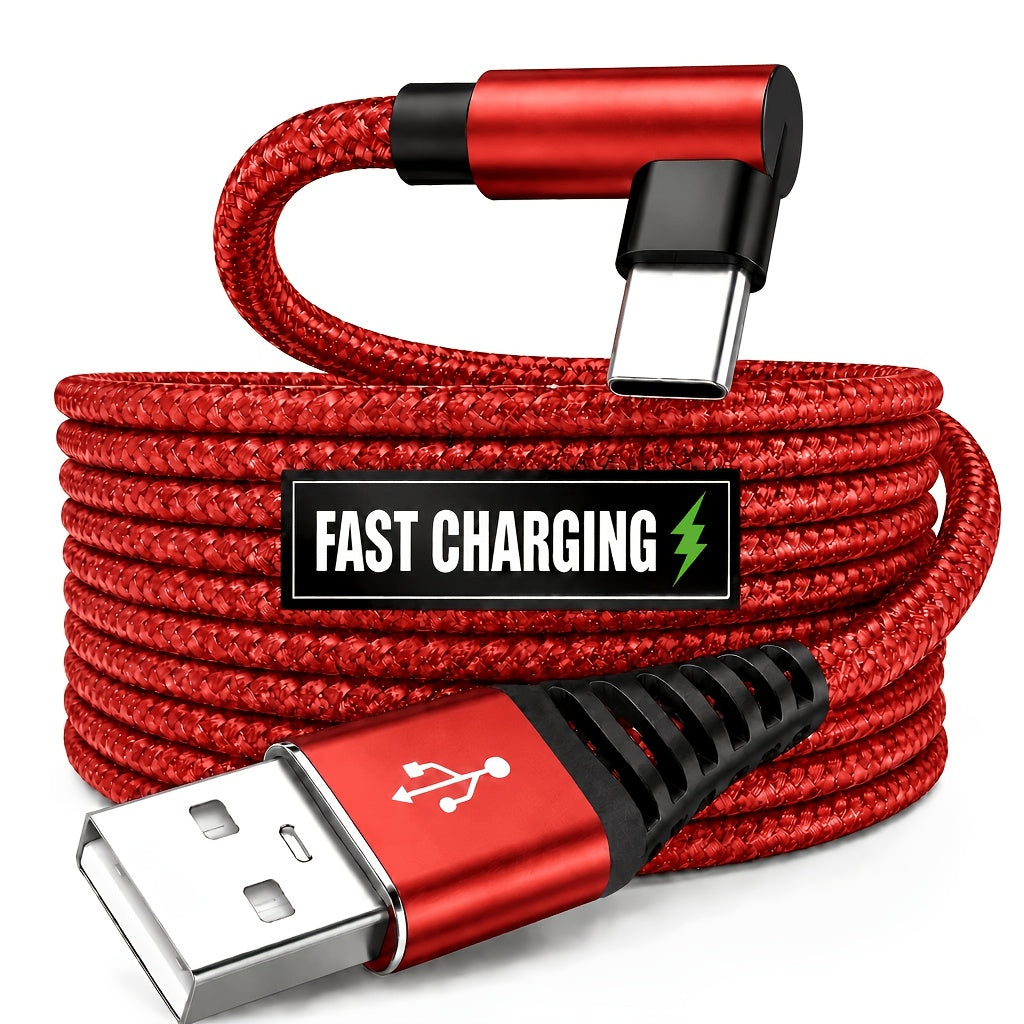 usb right angle type c data cable supports fast charging
