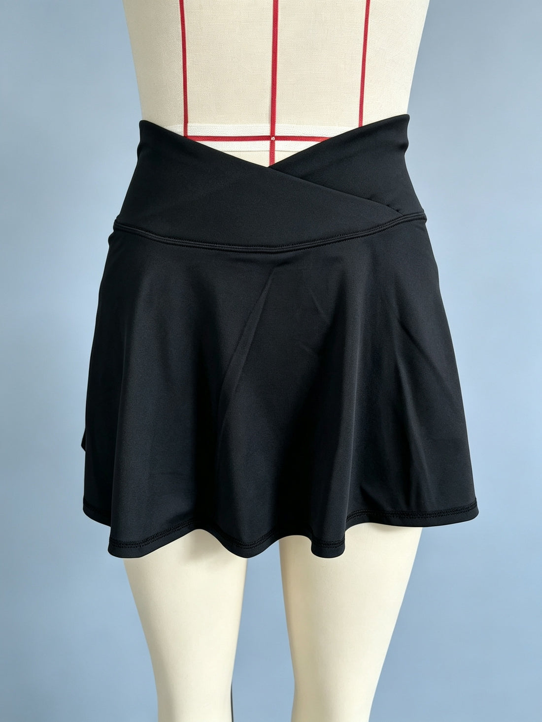 womens solid color v neck minimalist a line skirt pants anti