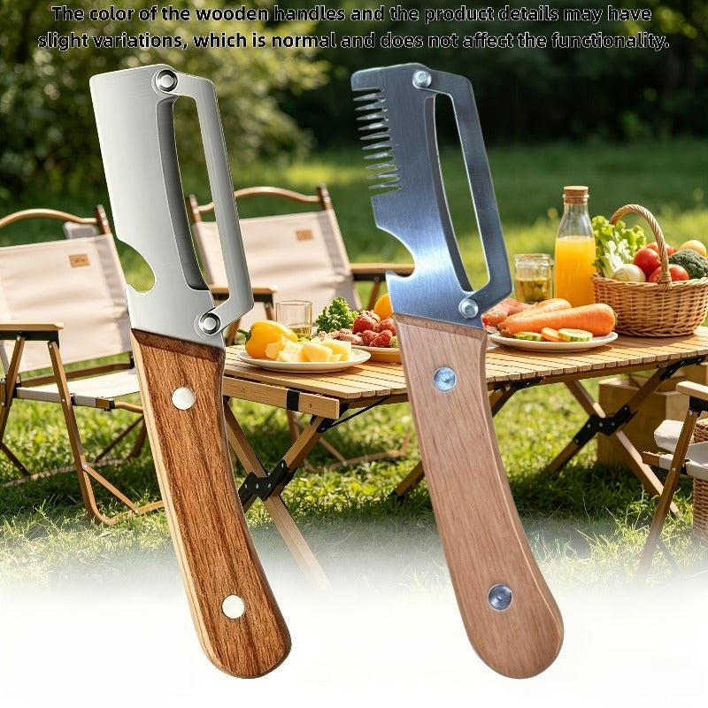 two piece heavy duty stainless steel peeler slicer set