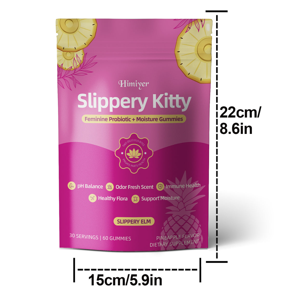 2026 new womens probiotic gummies slippery elm ph balance