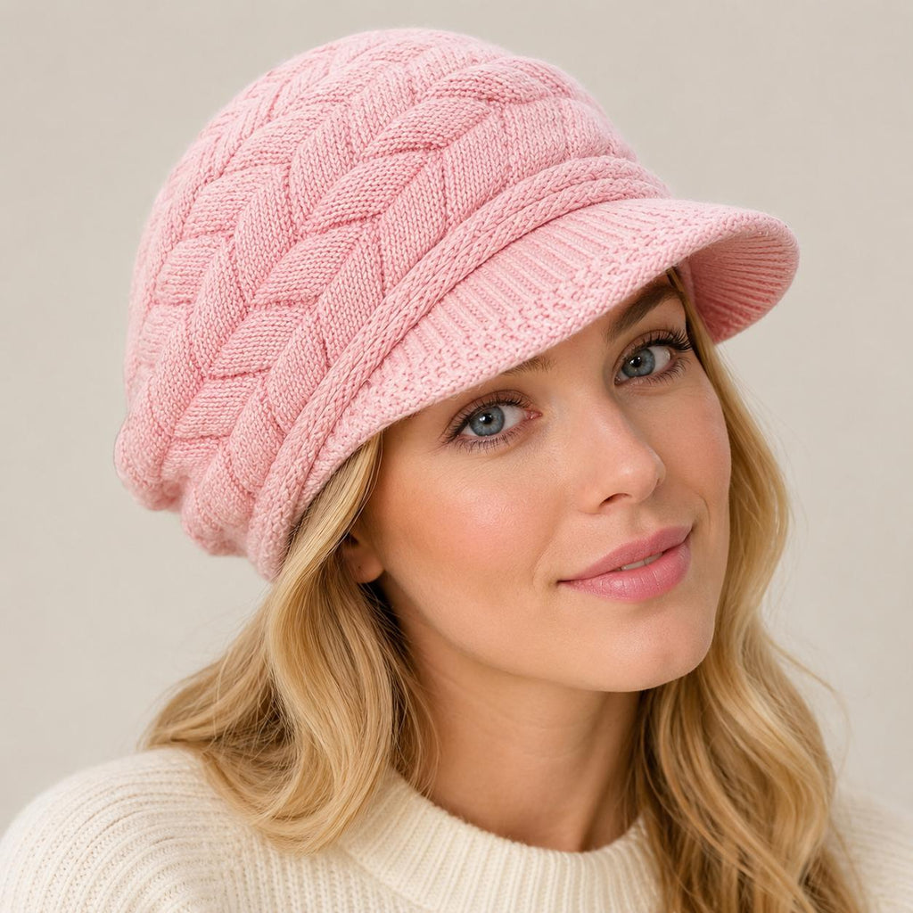womens brim scarf beanie autumn winter casual warm beret