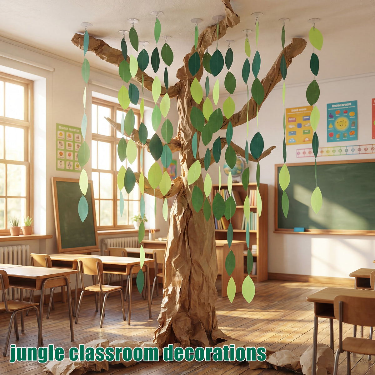 classroom tree bulletin board set diy 3d classroom ceiling