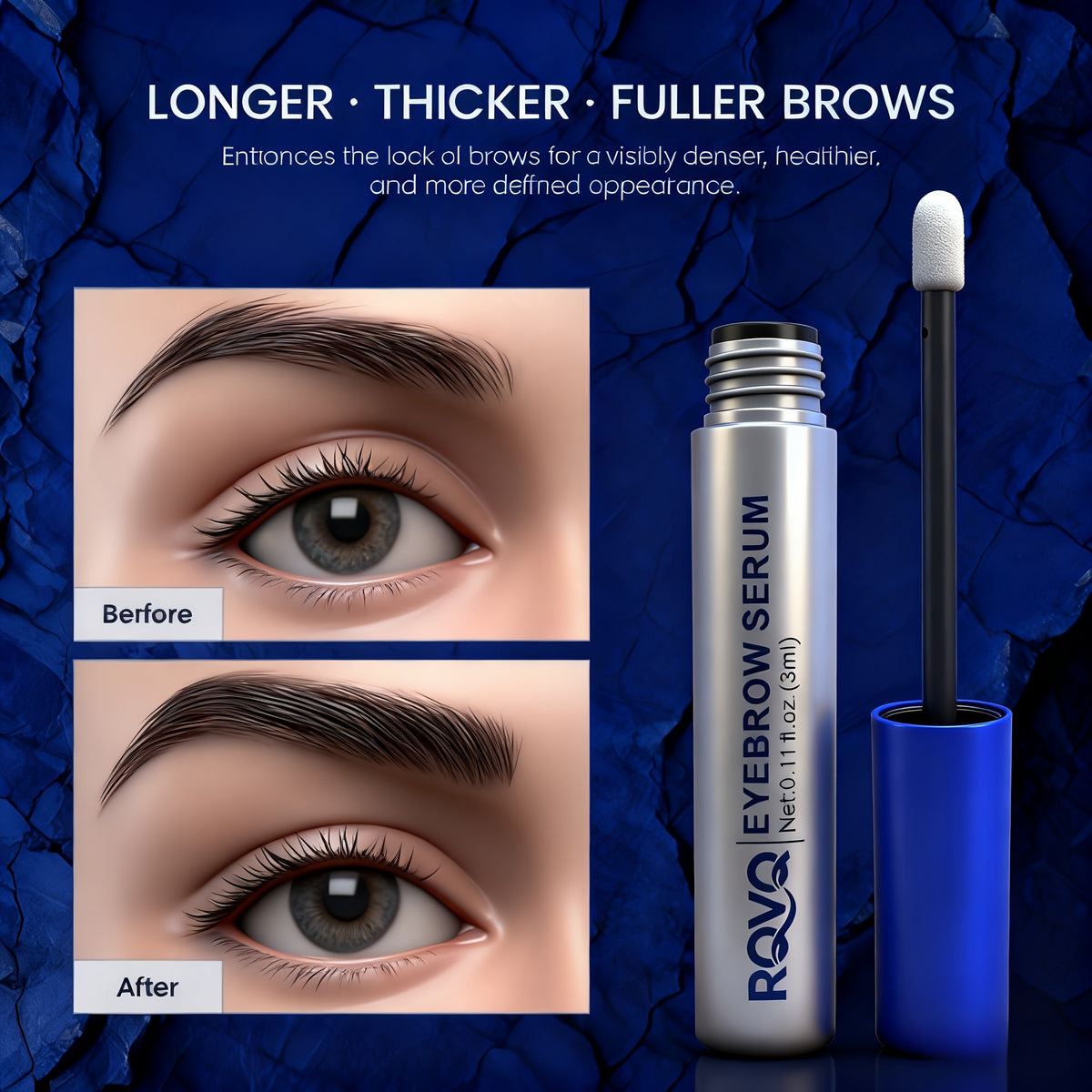 3ml rqvq colorful makeup eyebrow liquid thick long eyebrow