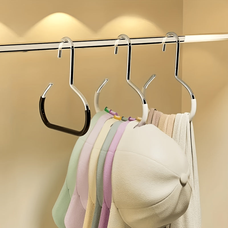 5pcs stainless steel hat hanger organizer non slip round