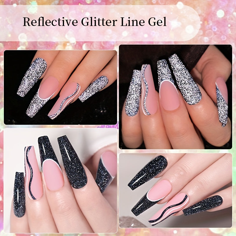 9pcs set reflective   gel nail polish