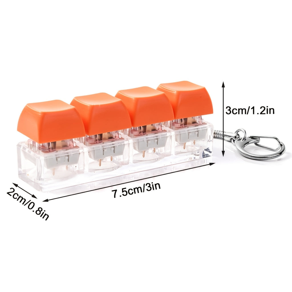 mechanical keyboard keycap fidget keychain 4 button press