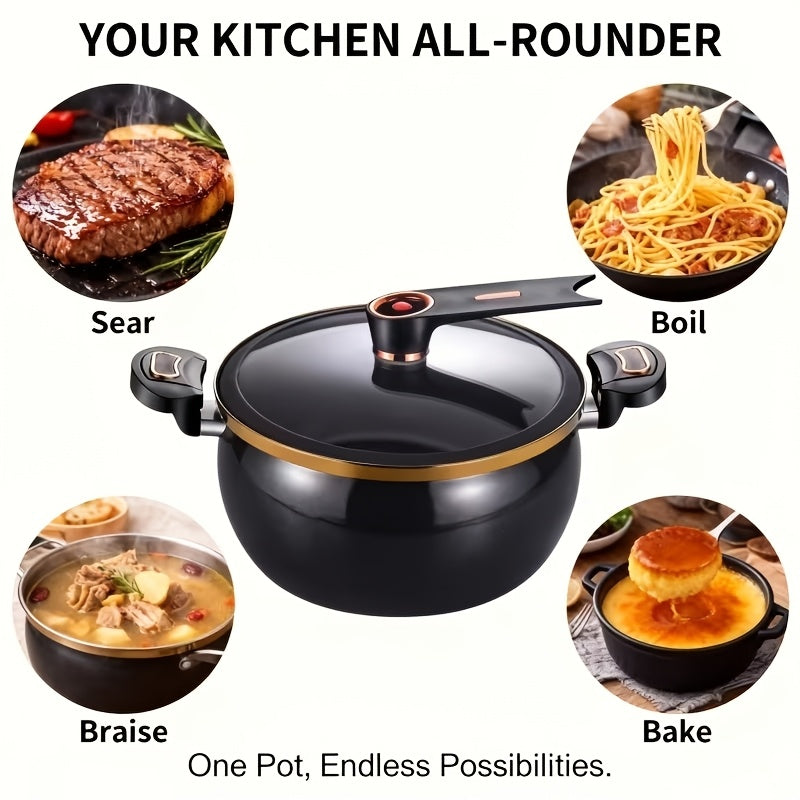 heavy duty   enamel stew pot double ears non stick