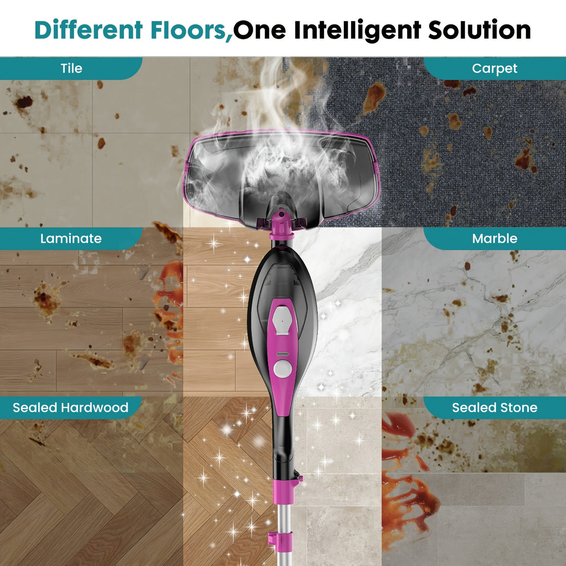 10 in 1 multifunctional steam mop 1550w high pressure