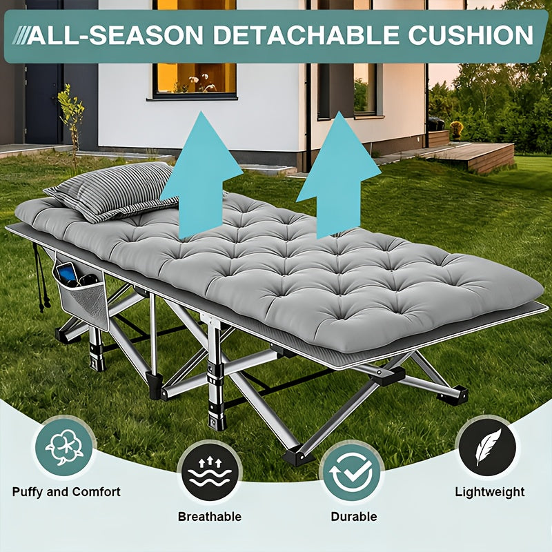 outdoor folding bed camping bed flip mattress foldable guest