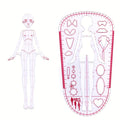 humanoid design template set sewing ruler sewing design