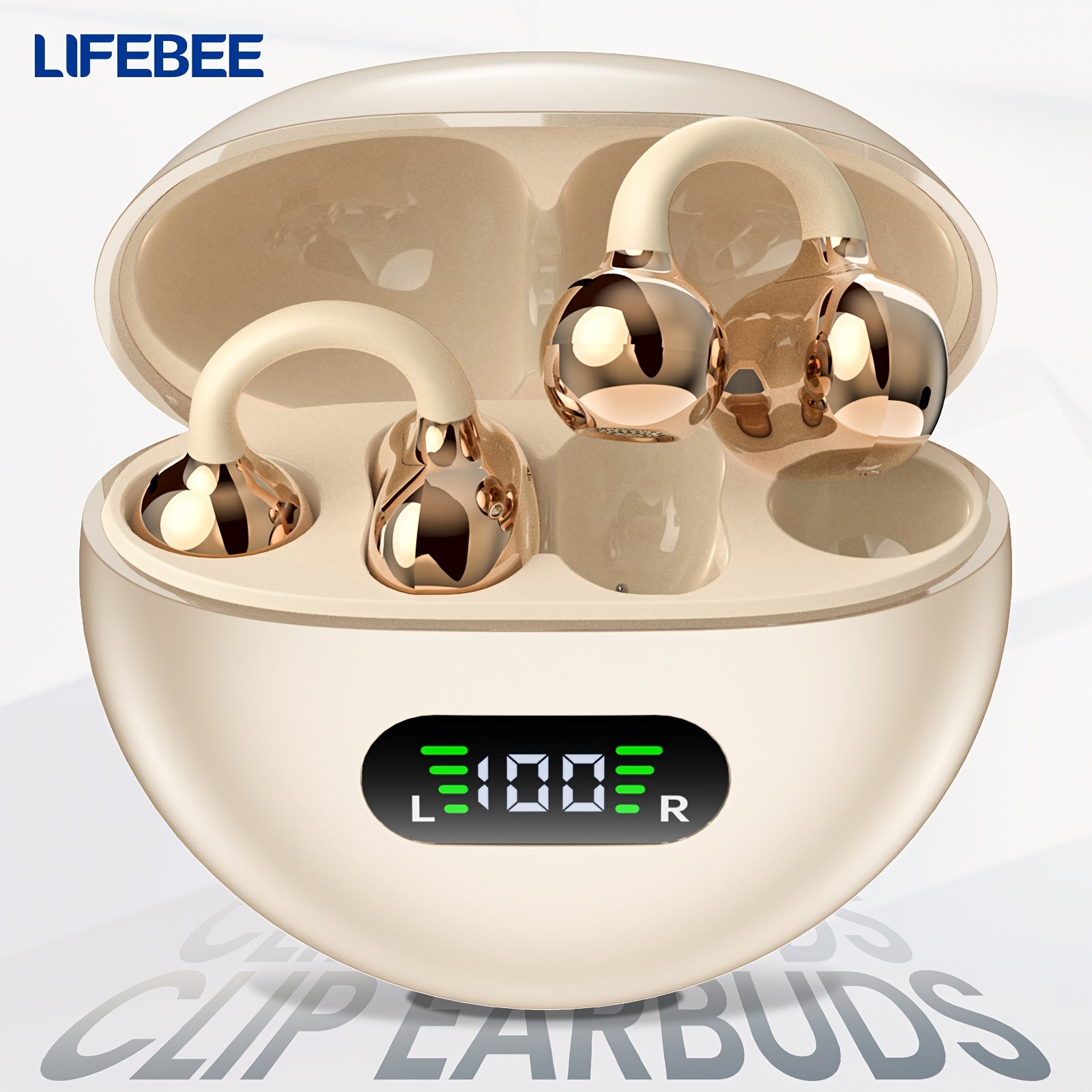 ear clip earbuds sports wireless earphones built in