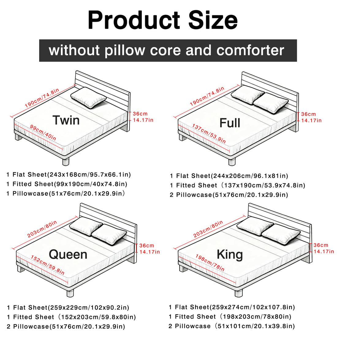 4pcs bamboo fiber sheet set 2200