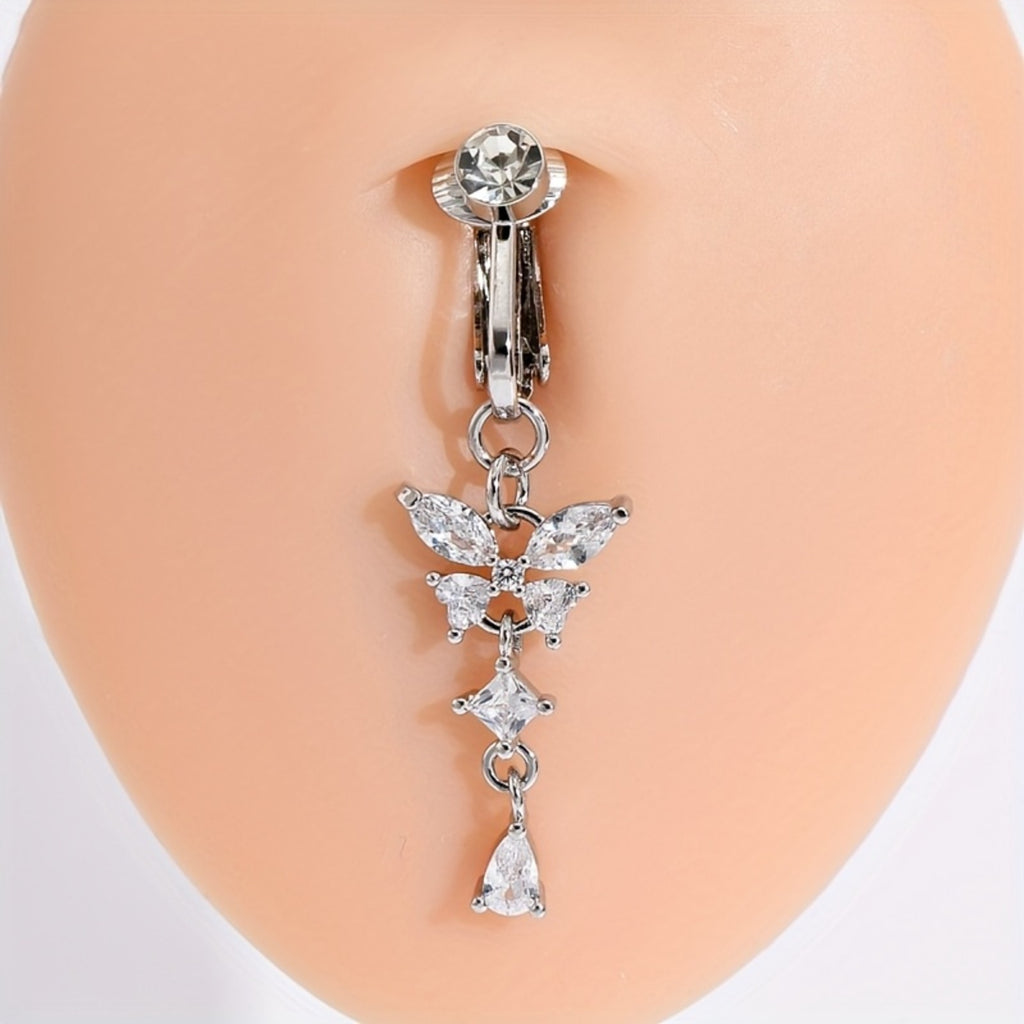 womens   tassel fashion belly button clip no