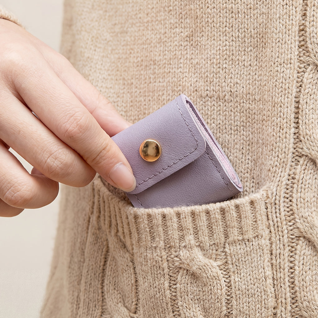 ladies wallet portable foldable jewelry roll coin purse mini