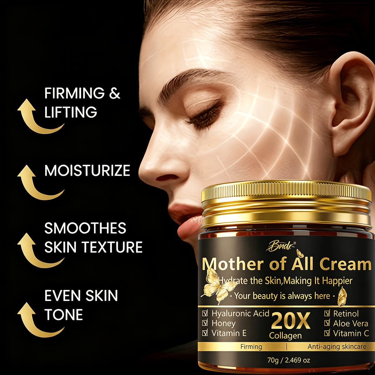 20  night face cream collagen lift tight