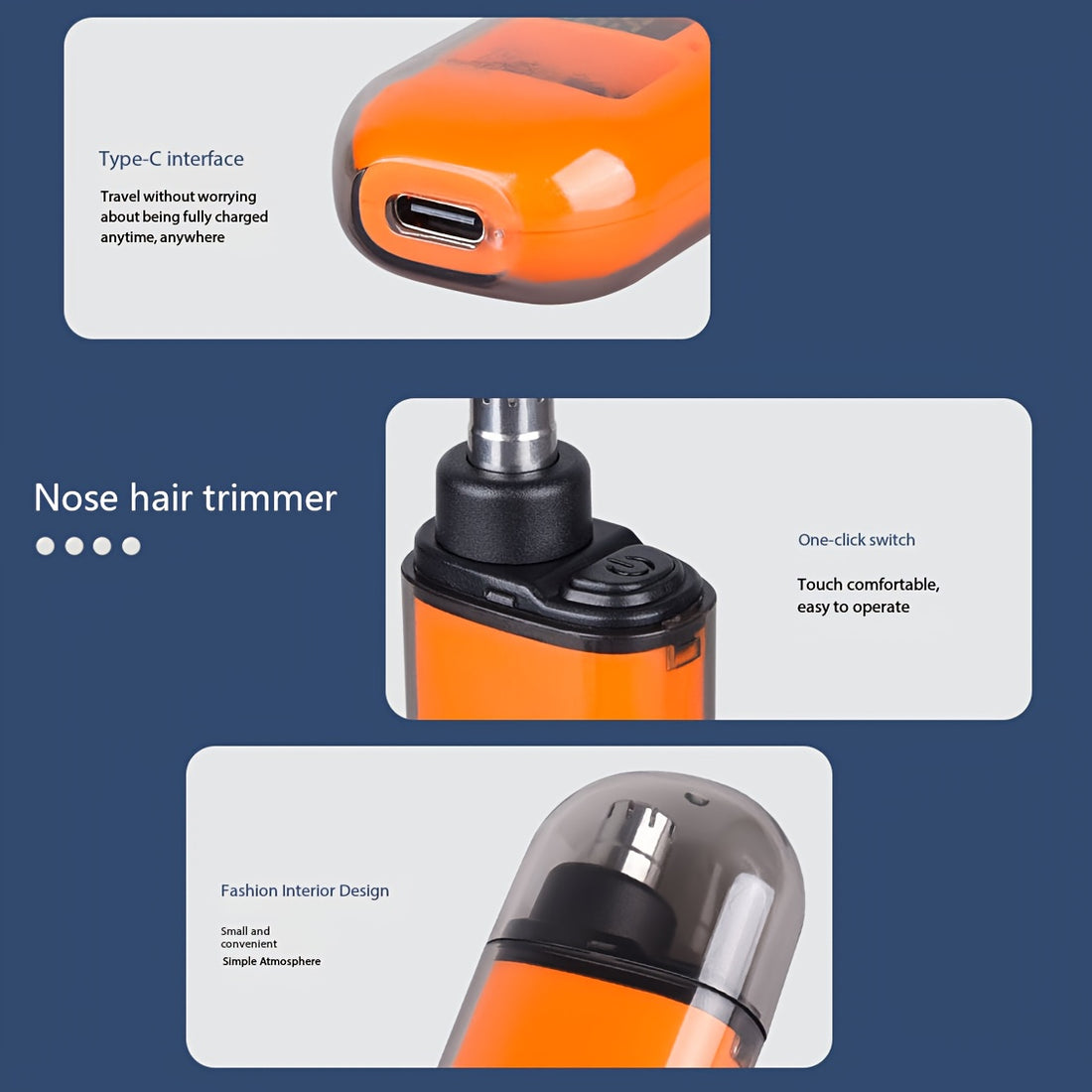 portable mini electric nose hair trimmer unisex
