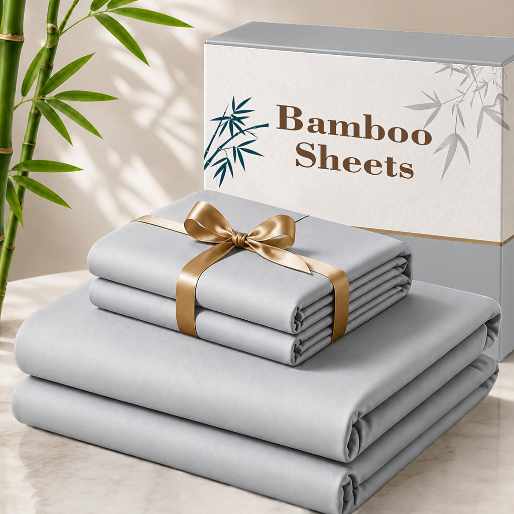 3 4pcs cooling bamboo bed sheet set 3000 tc extra deep